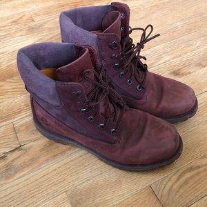 Timberland Premium 6” Boots in Burgundy Nubuck